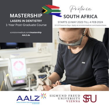 Mastership Post-Graduate Lasers in Dentistry, South Africa 2023-2024